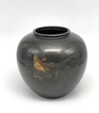 Антикварная ваза 
"Птица с бабочкой", Япония
