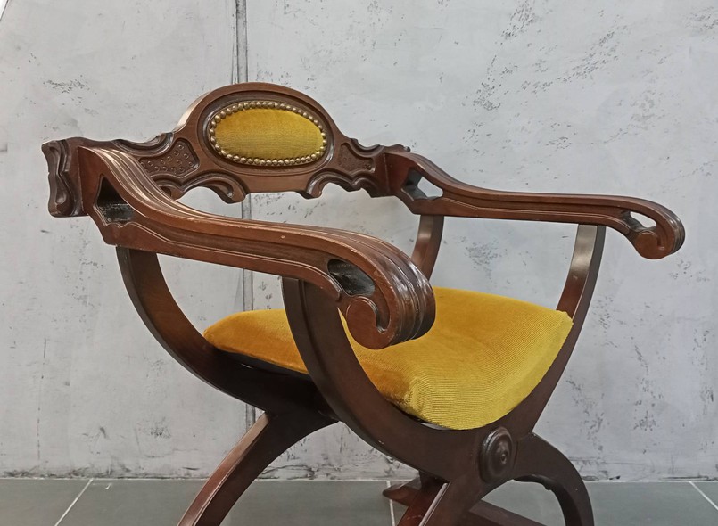 Antique curule chair