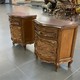 Paired antique bedside tables