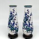 Antique pair vases, cloisonne