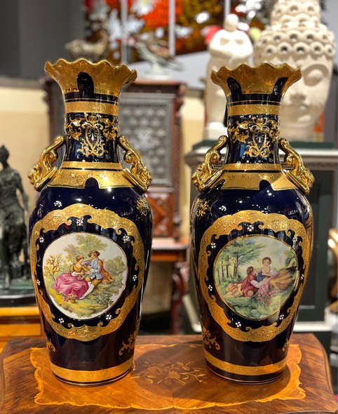 Vintage pair vases