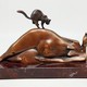 Sculpture "Woman and cat"