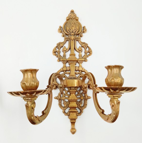 Antique bronze sconces