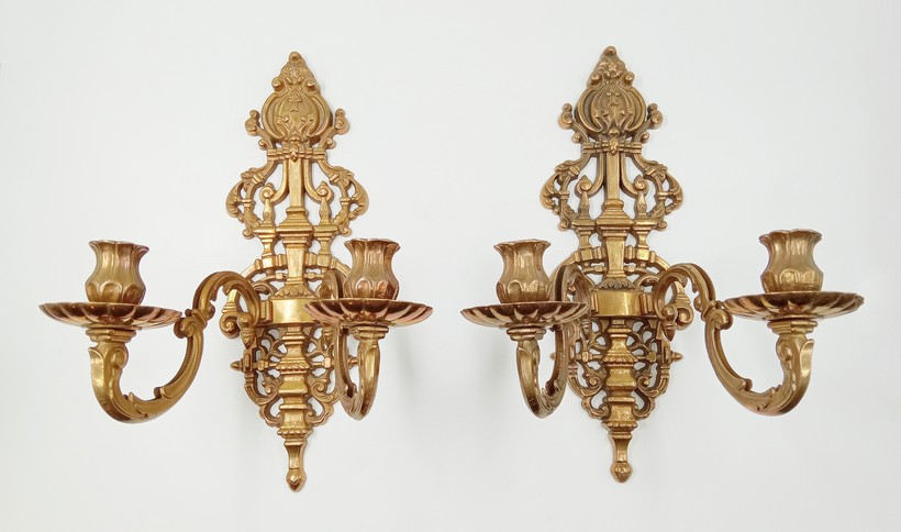 Antique bronze sconces