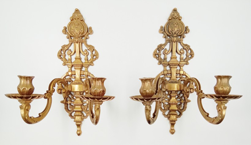 Antique bronze sconces