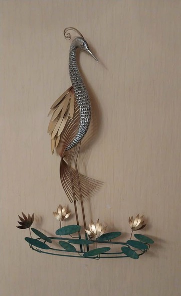 Винтажное настенное панно «Райская птица»