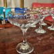 Vintage set of champagne glasses