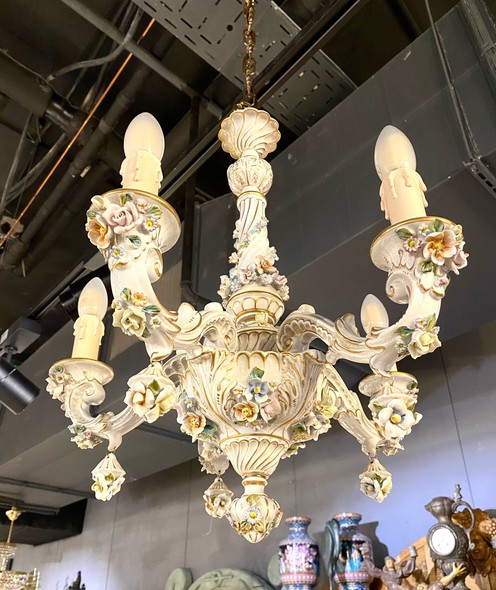 Antique chandelier Capodimonte