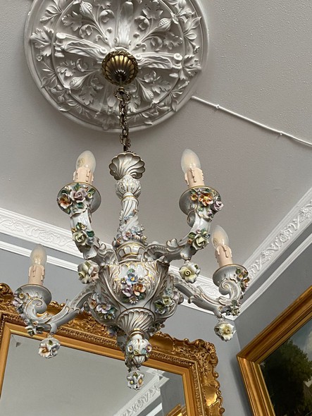 Antique chandelier Capodimonte