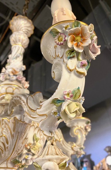 Antique chandelier Capodimonte