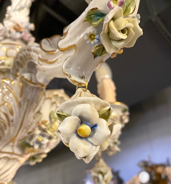 Antique chandelier Capodimonte