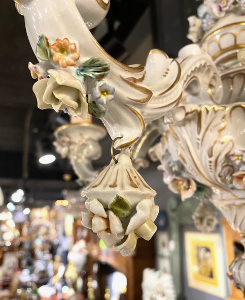 Antique chandelier Capodimonte