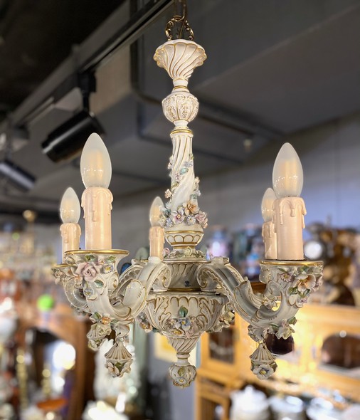 Antique chandelier Capodimonte