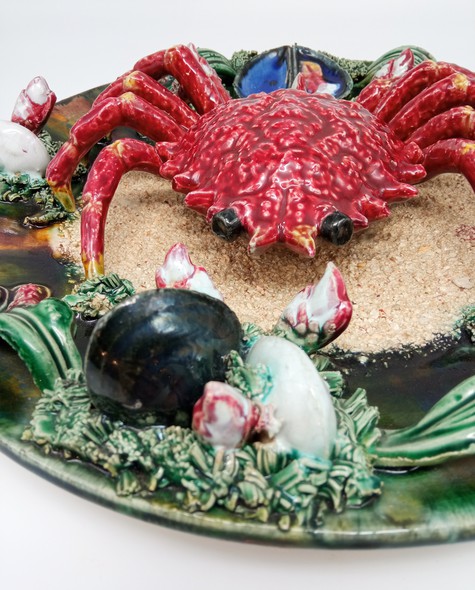 Antique dish with crab