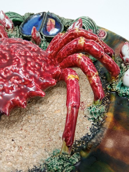 Antique dish with crab