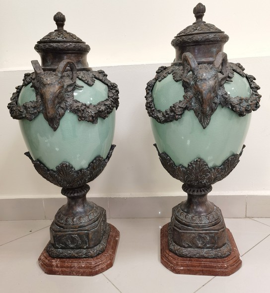 Antique pair vases