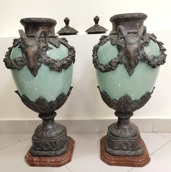 Antique pair vases