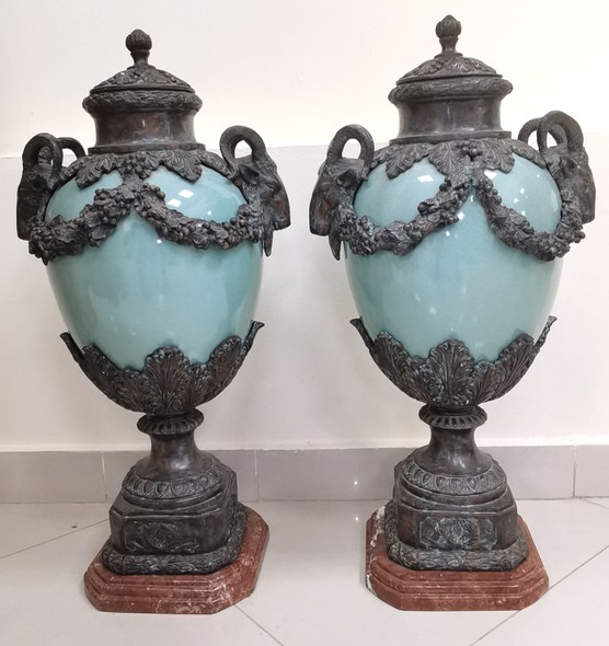 Antique pair vases