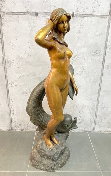 Antique fountain "Nymph and Dolphin"