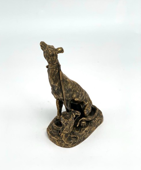 Sculpture "Greyhound with a stump"