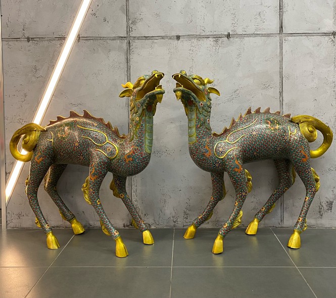 Vintage sculptures "Qilin"