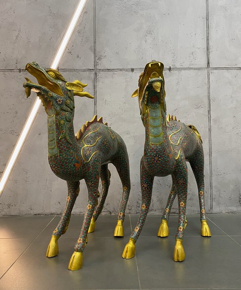 Vintage sculptures "Qilin"