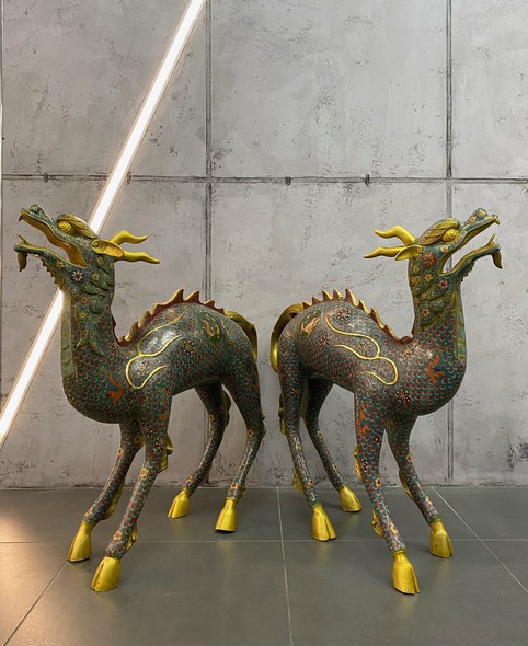 Vintage sculptures "Qilin"