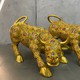 Антикварные скульптуры "Атакующие быки" клуазоне, Китай