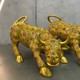 Antique sculptures "Attacking bulls" cloisonne, China