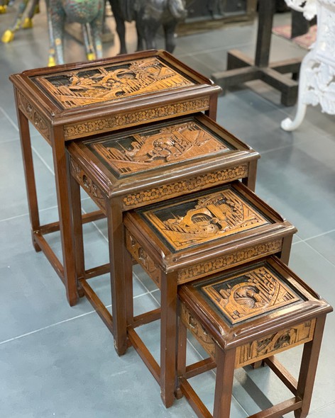 Antique set of four tables