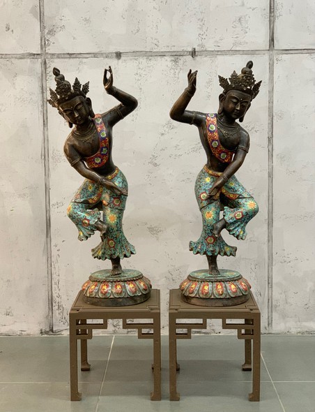 Paired Buddha Sculptures