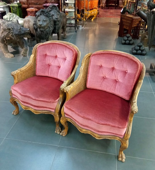 Vintage pair chairs