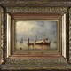 Antique painting "Fishermen"