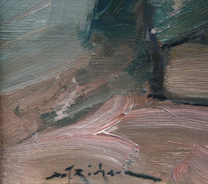 Антикварная картина «Танцовщица с тамбурином»