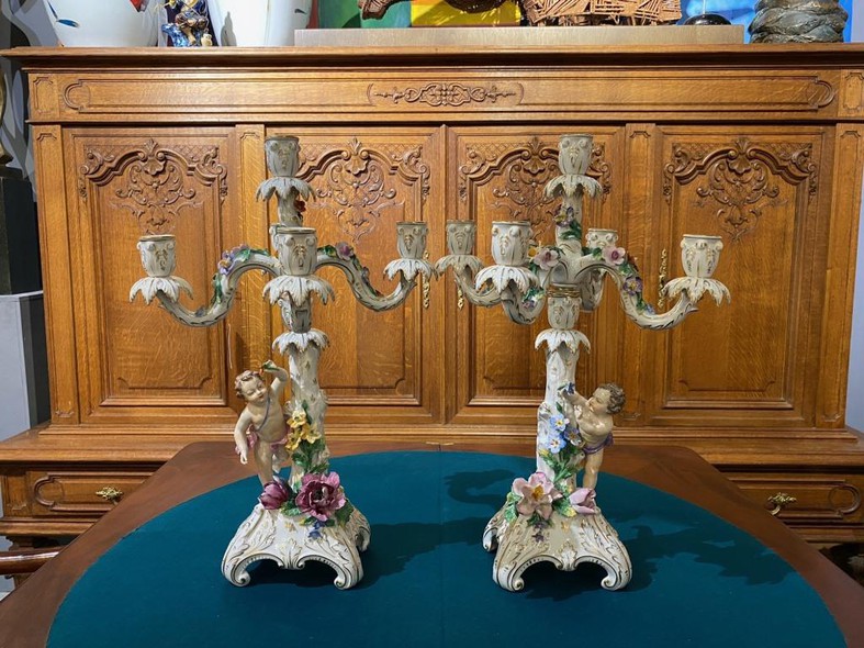 Pair antique candelabras Louis XV