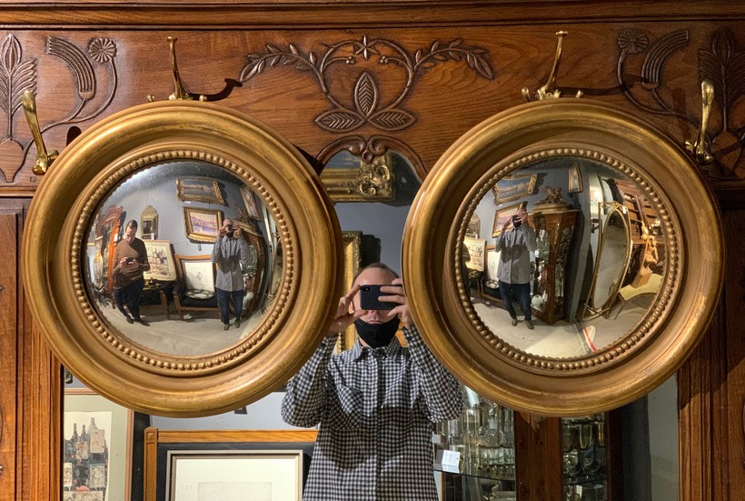 Antique pair of mirrors