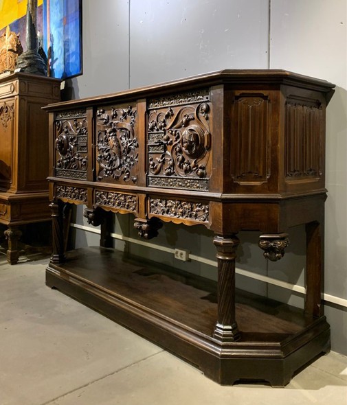 antique neo-Gothic sideboard