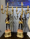 Antique pair of candelabra "Moors"