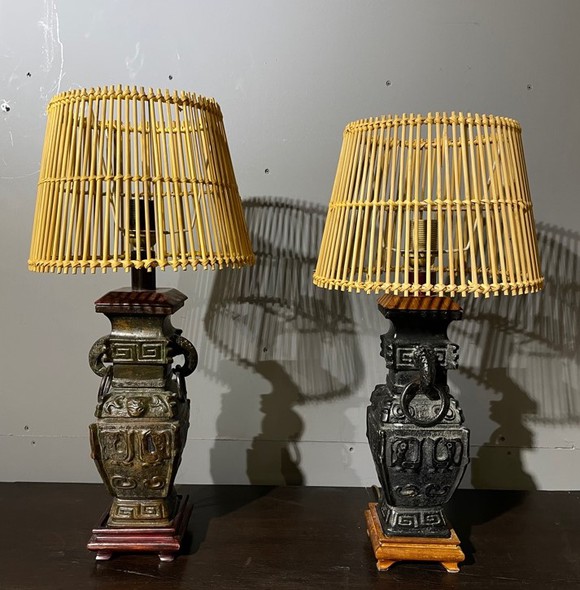 Antique pair lamps