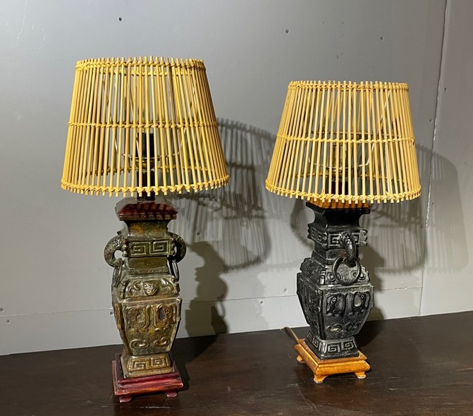 Antique pair lamps