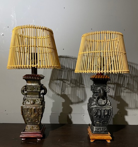 Antique pair lamps