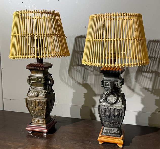 Antique pair lamps