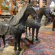 Antique pair sculptures of horses