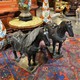 Antique pair sculptures of horses