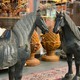 Antique pair sculptures of horses