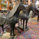 Antique pair sculptures of horses