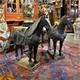 Antique pair sculptures of horses