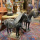 Antique pair sculptures of horses