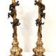Bronze candlesticks with dragons