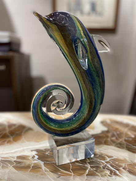 Винтажная скульптура «Дельфин»
